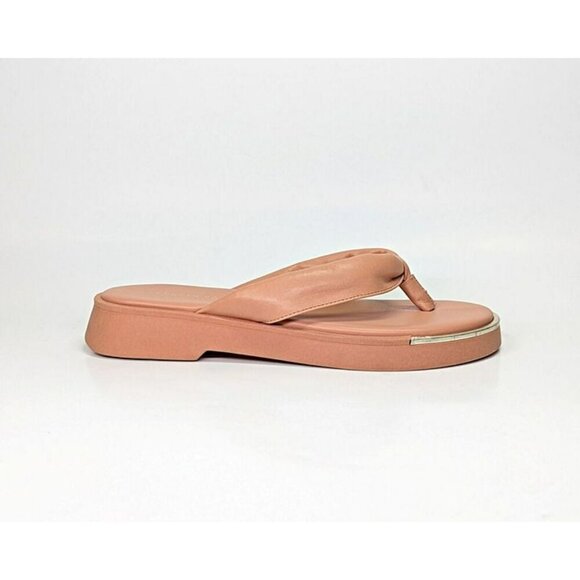 Kenneth Cole Women's Athens Platform Thong in Peach Leather Size 6 (MSRP $89) - Picture 3 of 11